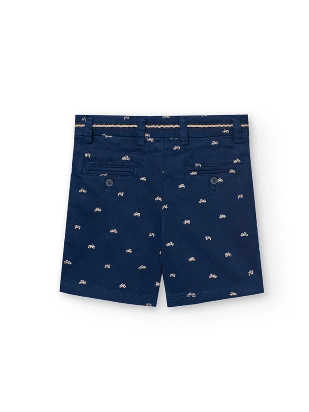 Navy Blue Motorcycle Shorts