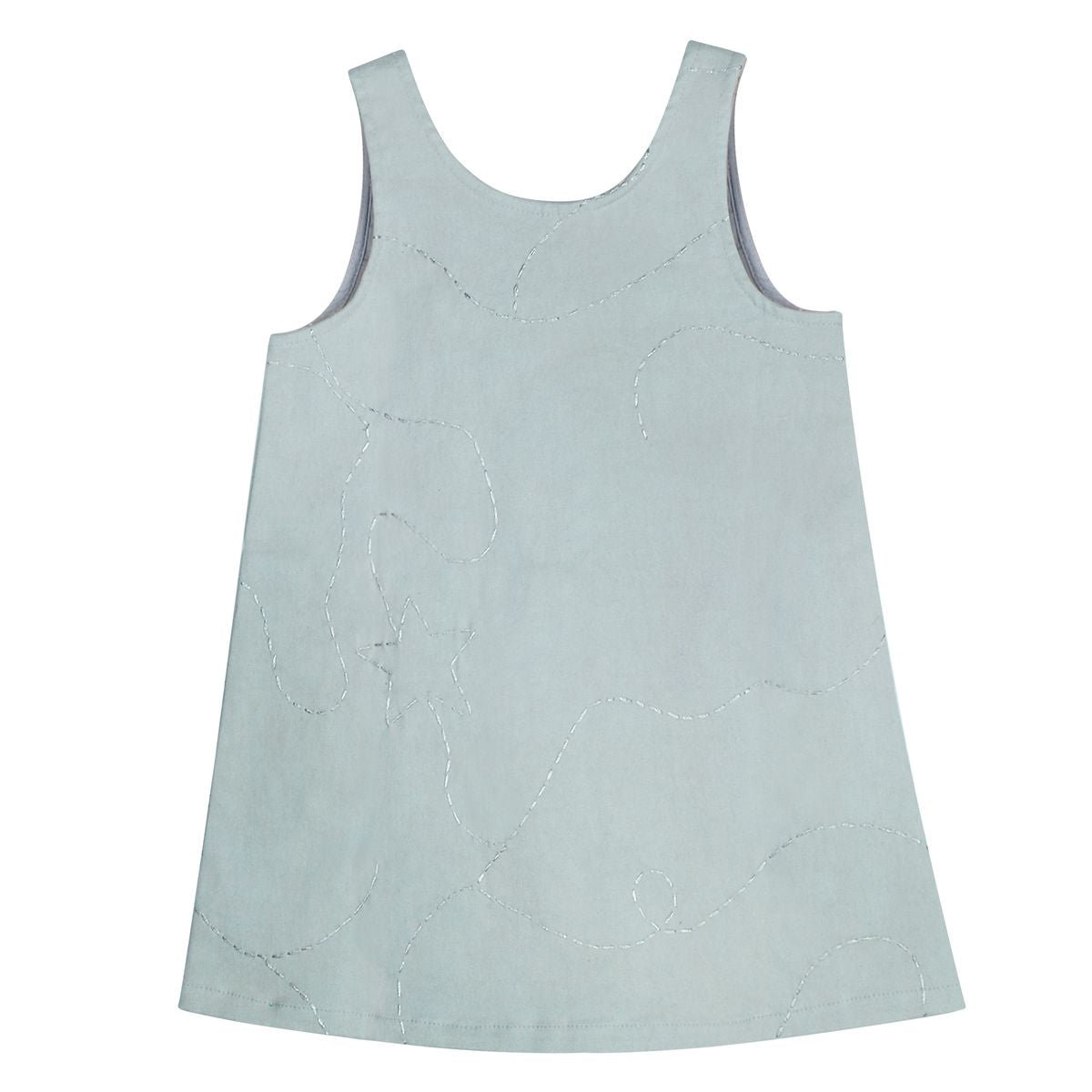 Grey Twinkle Stars Denim Dress