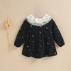 Baby Black Muslin with Glitter Stars