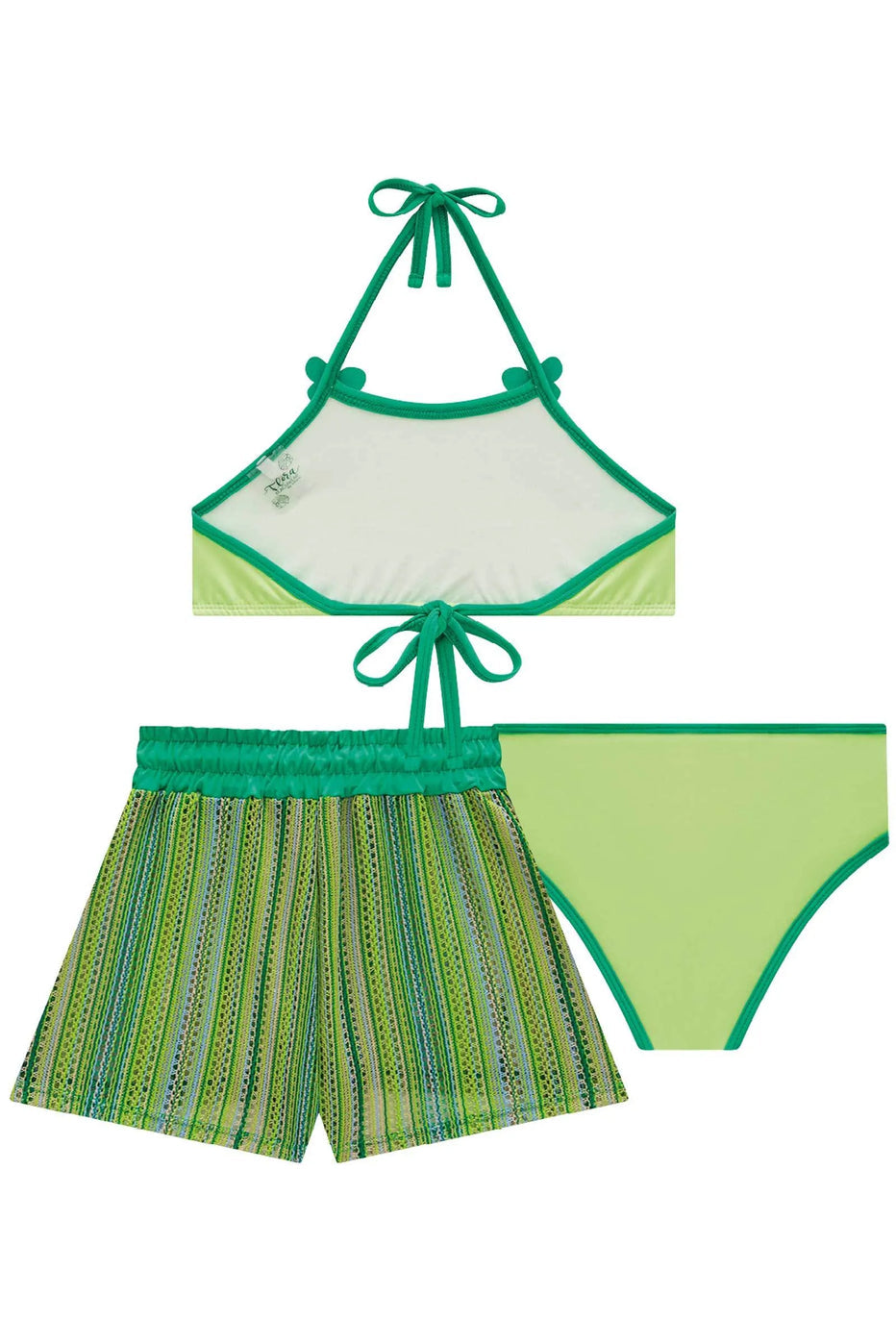 Green Three piece Bikini Set