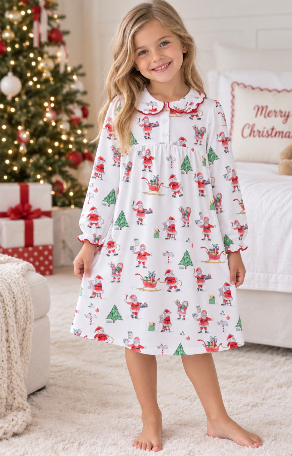Santa’s Workshop Scalloped Gown