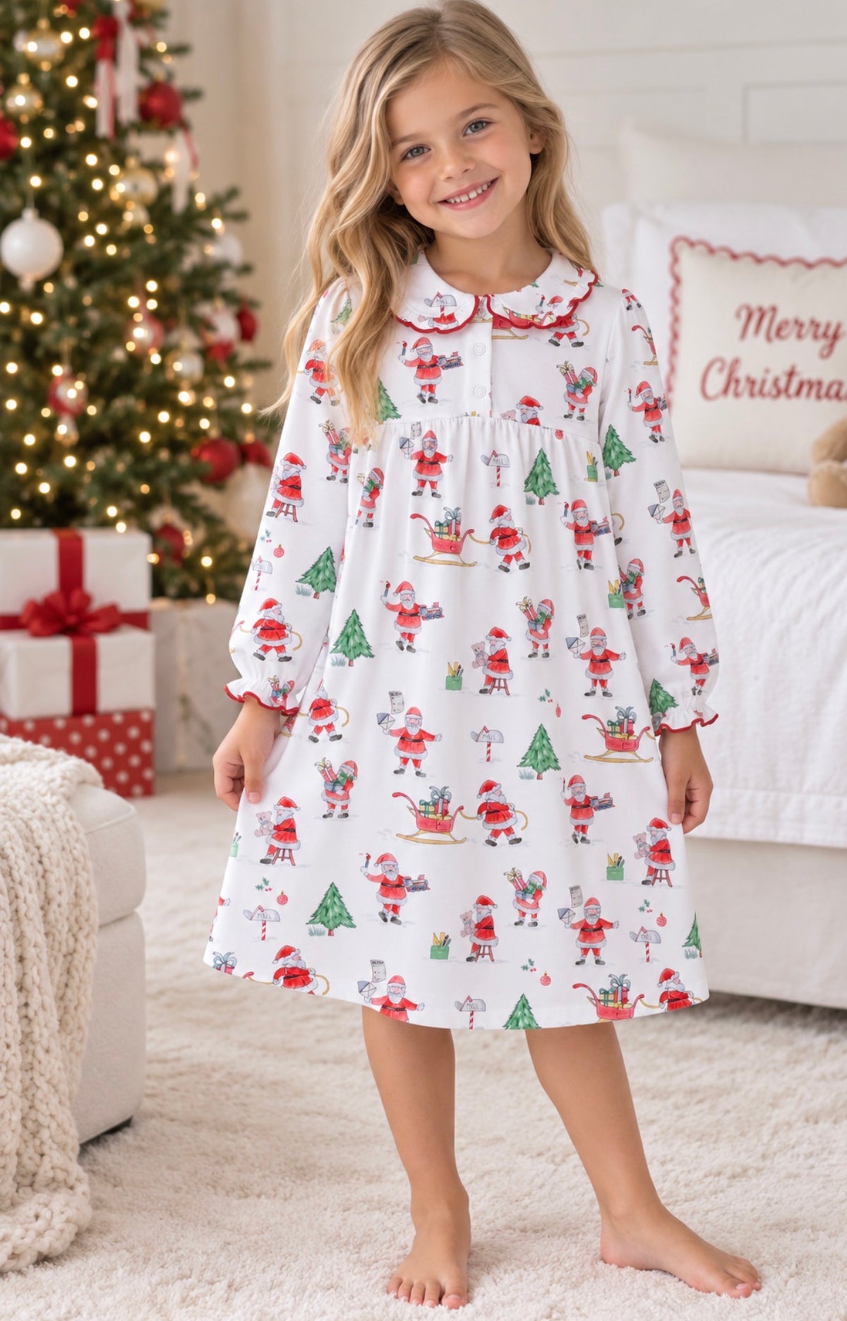 Santa’s Workshop Scalloped Gown