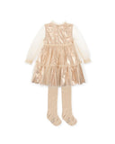 Tulle Metallic Gold Dress