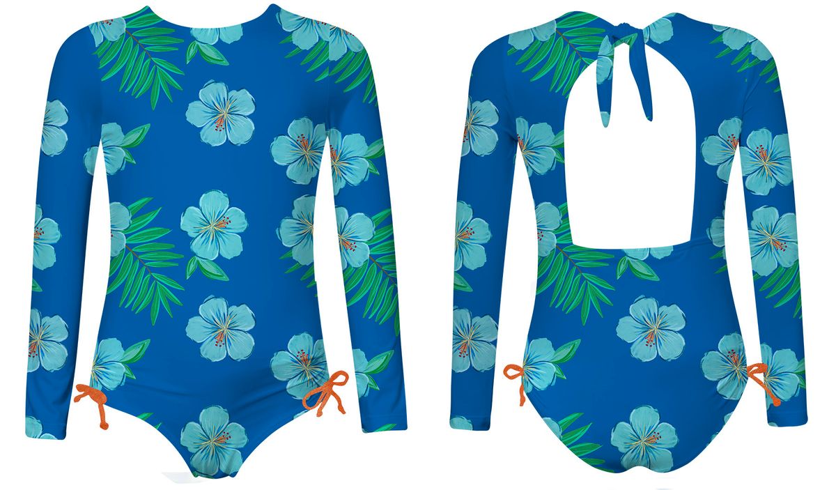 Hibiscus Azul Long Sleeve