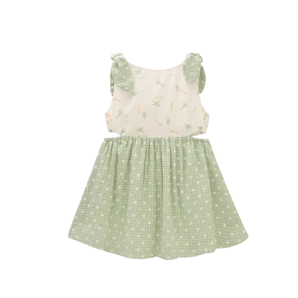 Bow and Goose cut-out Dress