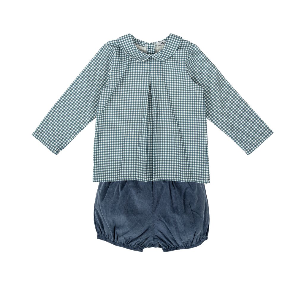 Blue Vichy Bubble Short