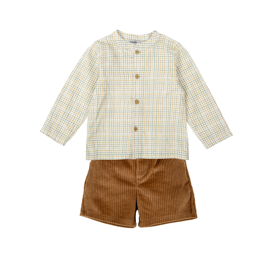 Caramel Vichy Short Set