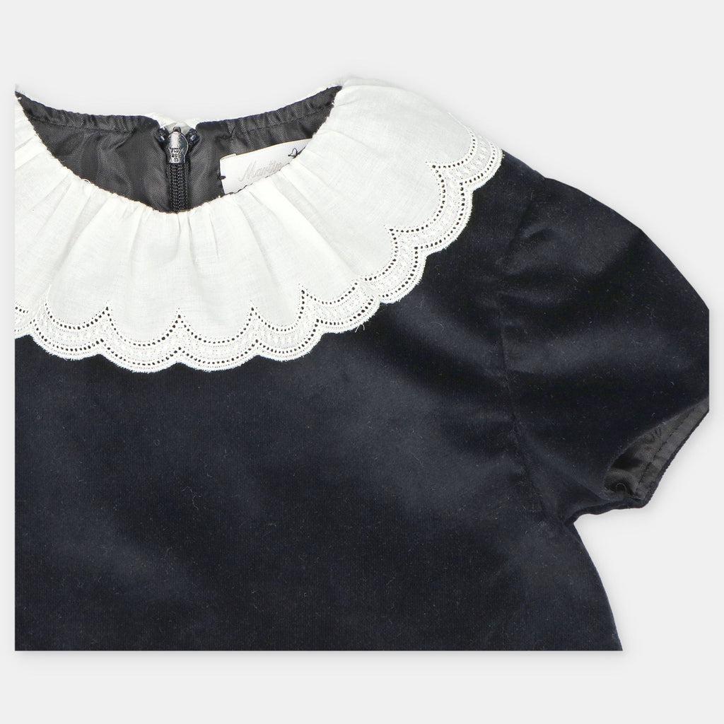 Black velvet dress