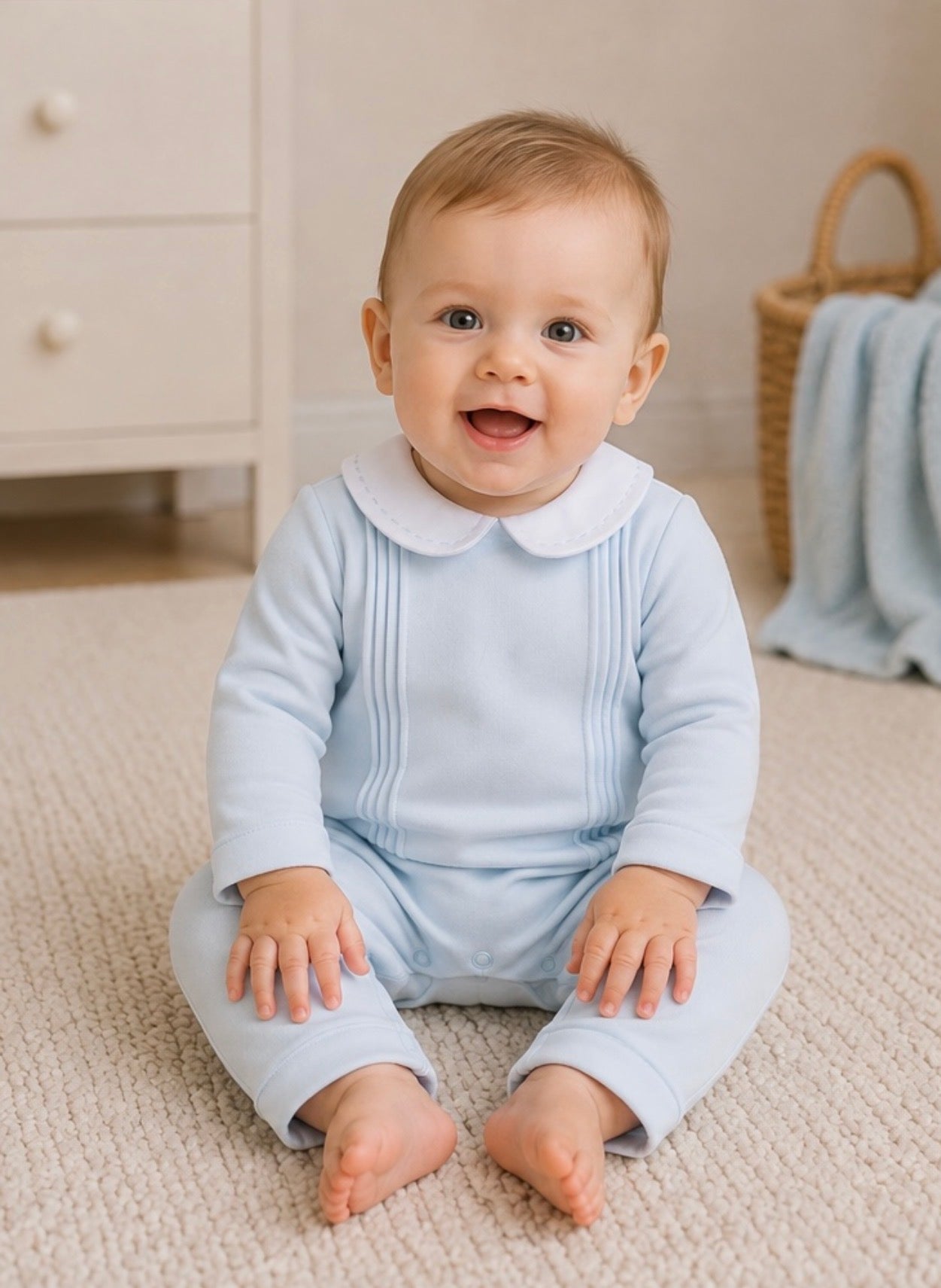 Warm Winter Blue Romper