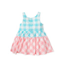 Ghingham Pink & Blue  Dress