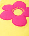 Yellow Linen Flower Dress