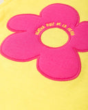 Yellow Linen Flower Dress