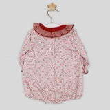 Houndstooth Collar Flower Romper