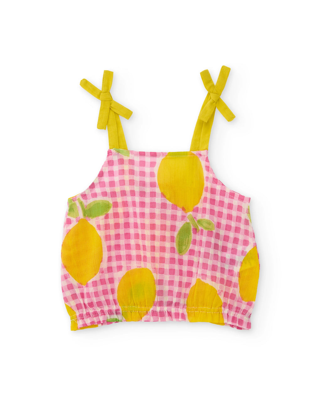 Pink Gingham Lemon Short Set