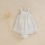 The Grey Baby Dress with Black Bow