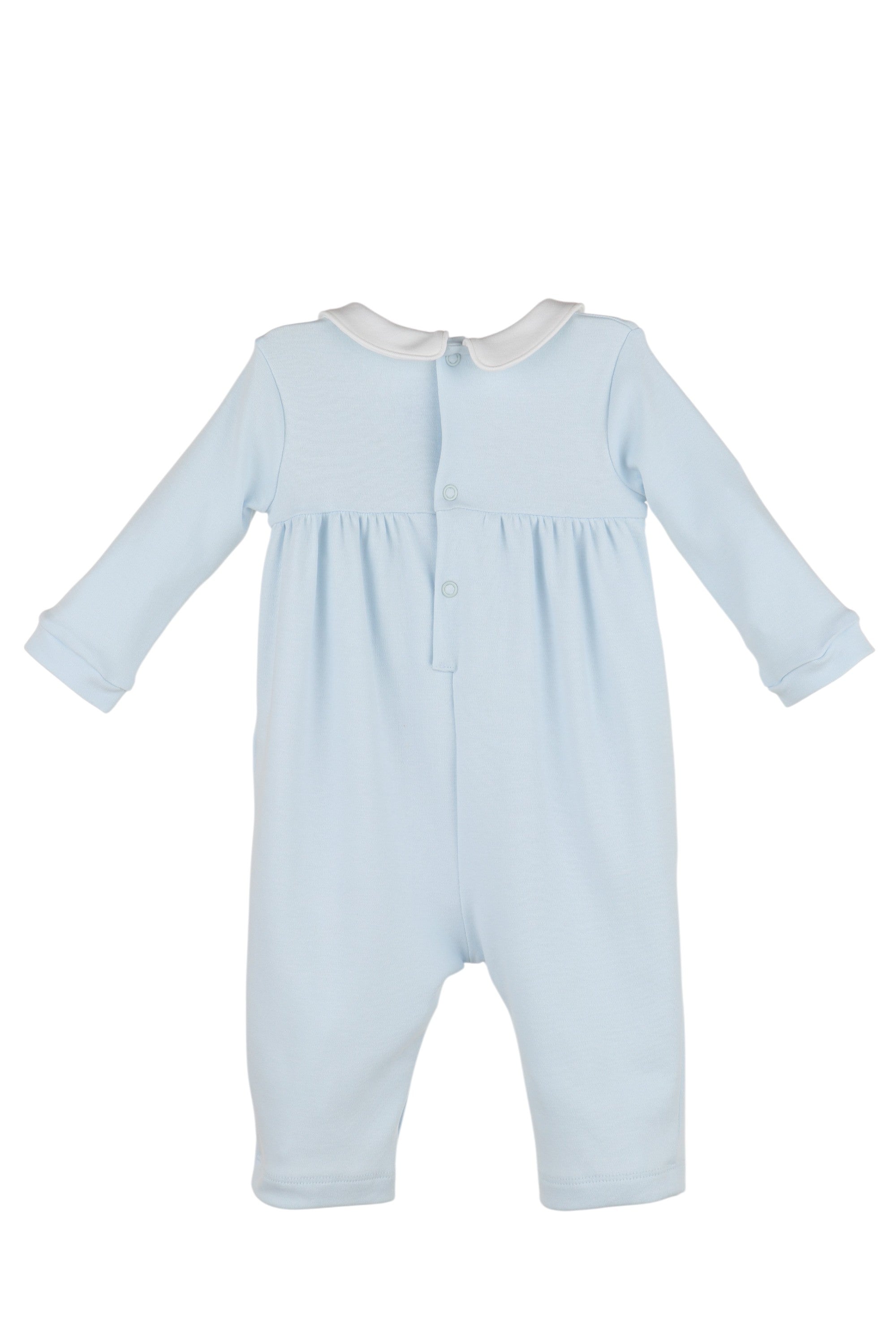 Warm Winter Blue Smock Romper