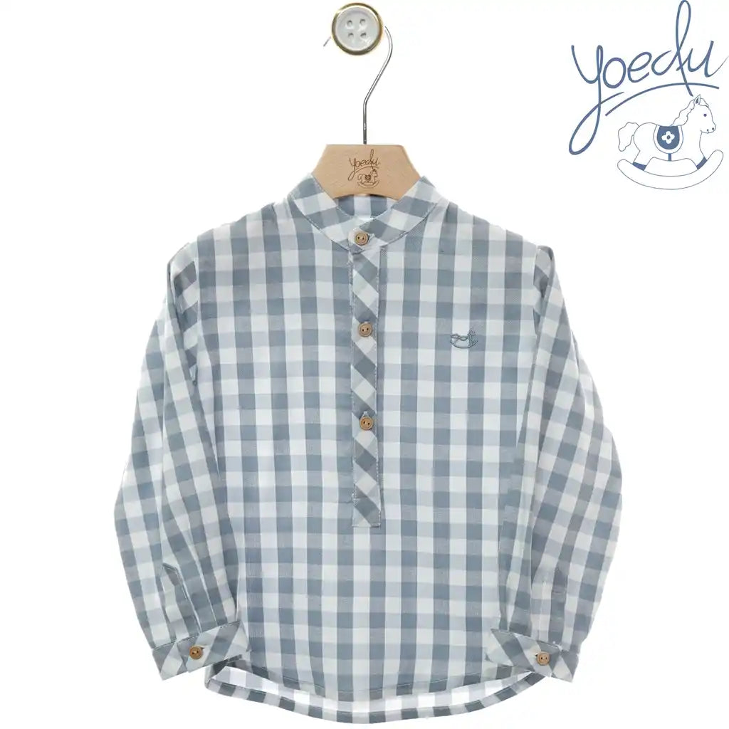 Bluebell Gingham Button-Up Shirt