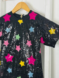 Multi Color Star Sequin Dress