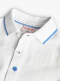 White Button Up with Blue Collar