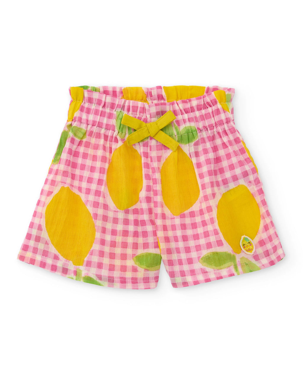 Pink Gingham Lemon Short Set