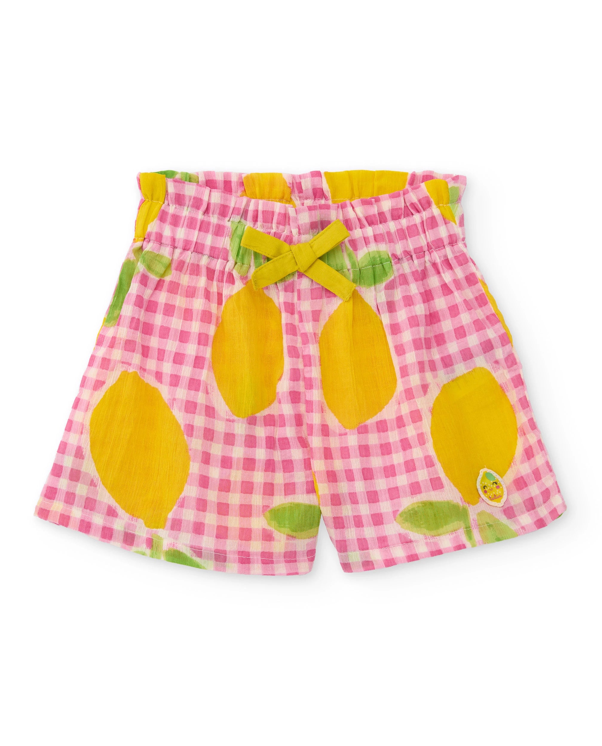 Pink Gingham Lemon Short Set