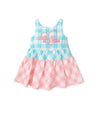 Ghingham Pink & Blue  Dress