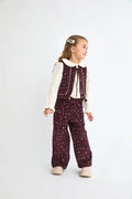 Flowers Plum Corduroy Set
