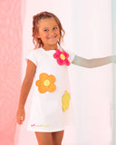 Tri Color Flower  Dress