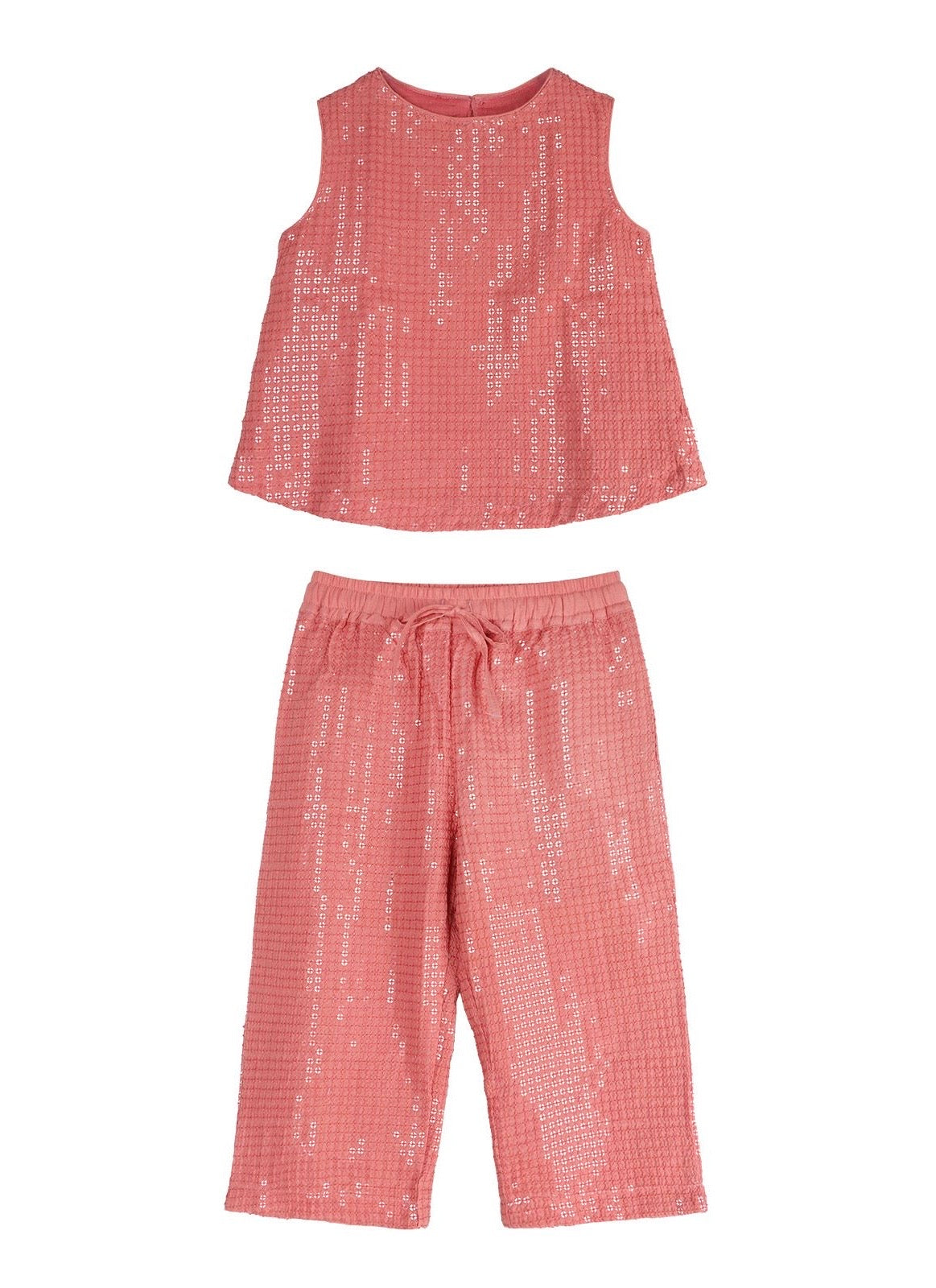 Coral Twinkle Top and Pant Set
