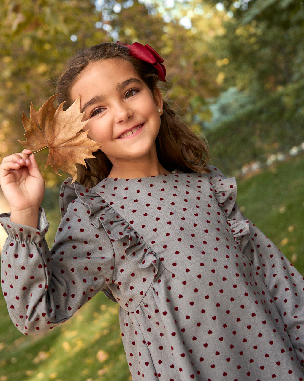 Red Hearts Ruffle Dress