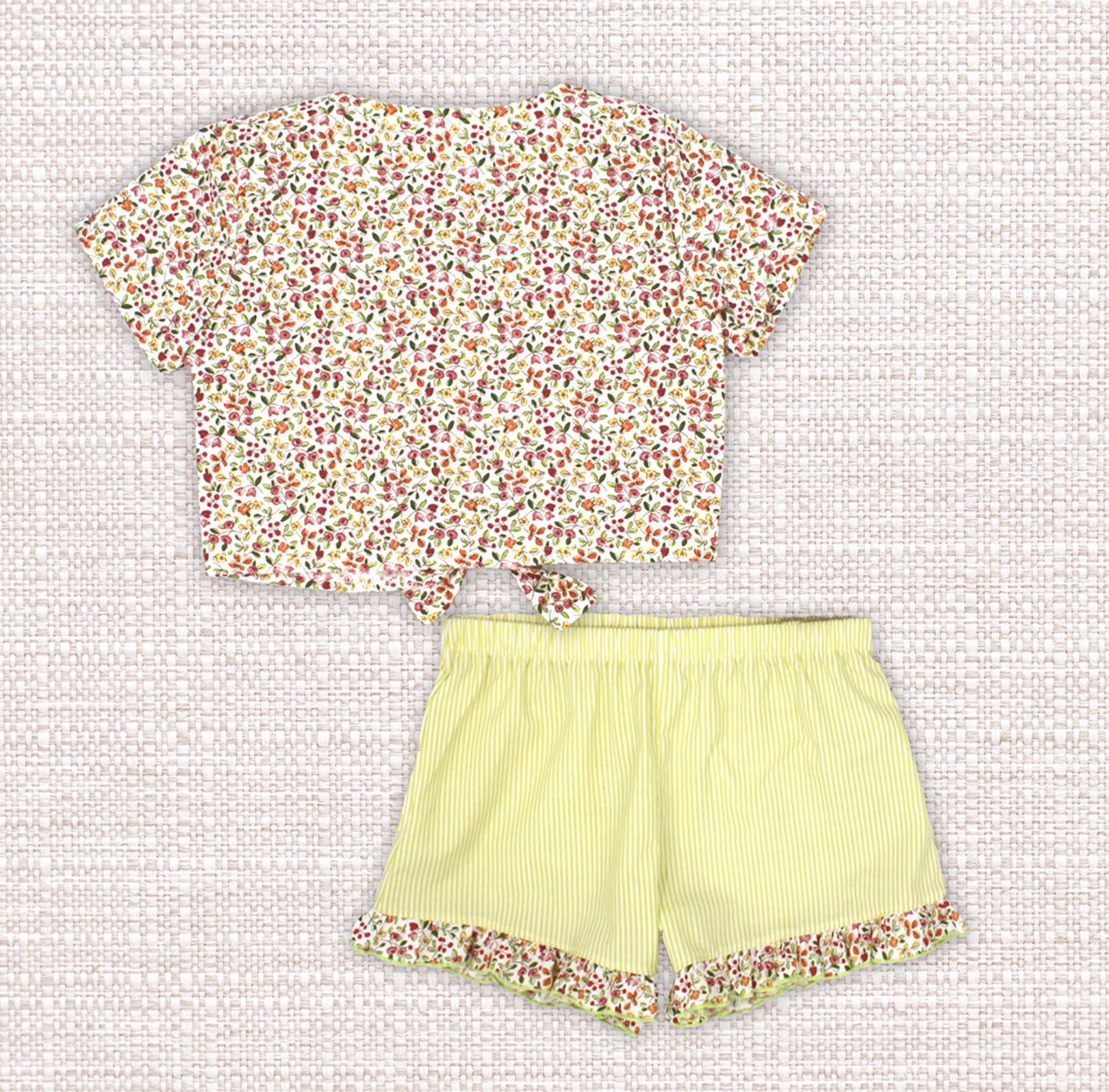 Green and Flowers Set