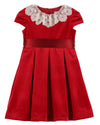 Velvety Red Girl Dress