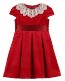 Velvety Red Girl Dress