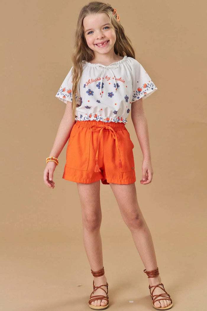 Orange and Purple Flower Set