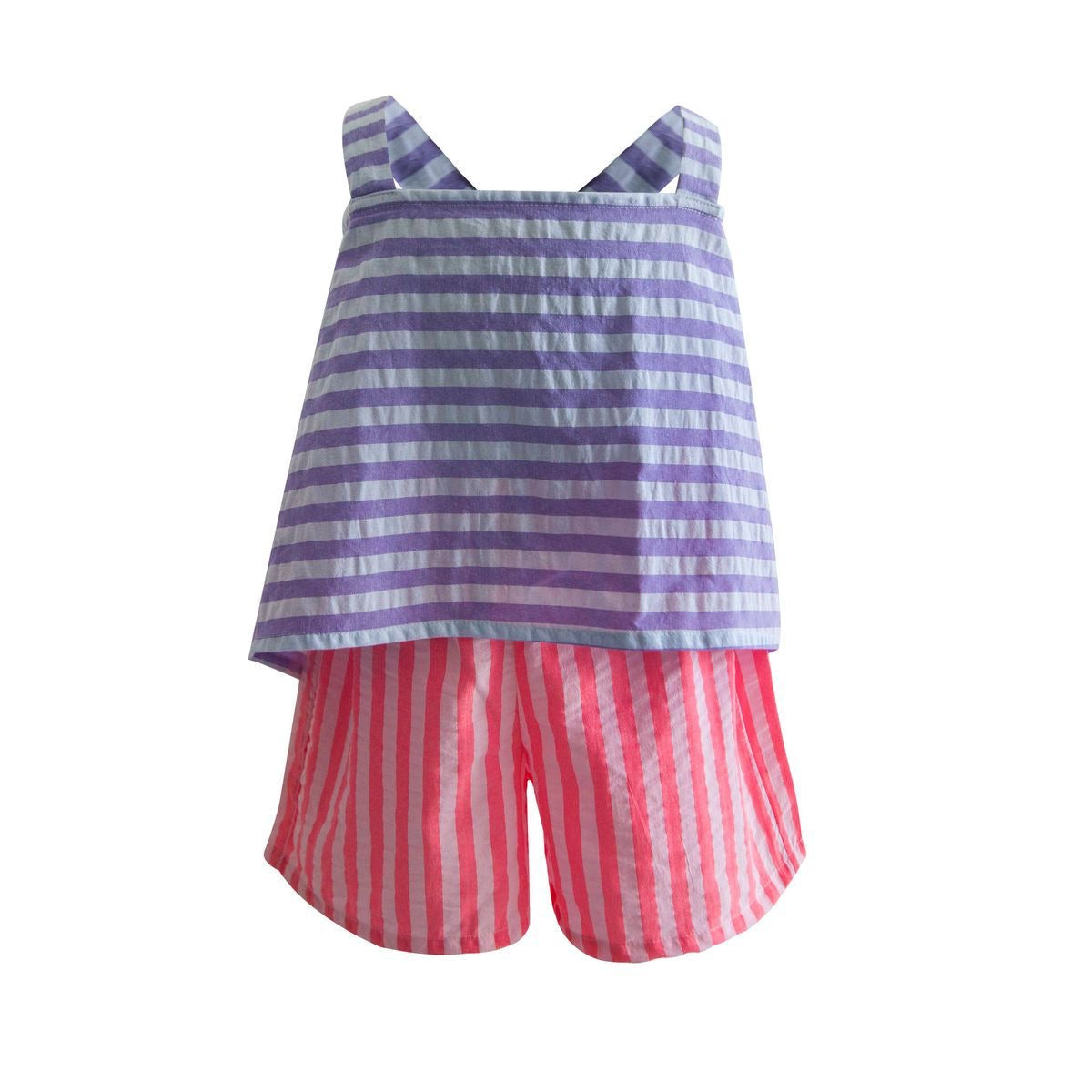 Two Toned Open Back Short Set