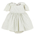 Green Flowers & Vichy Bow Dress
