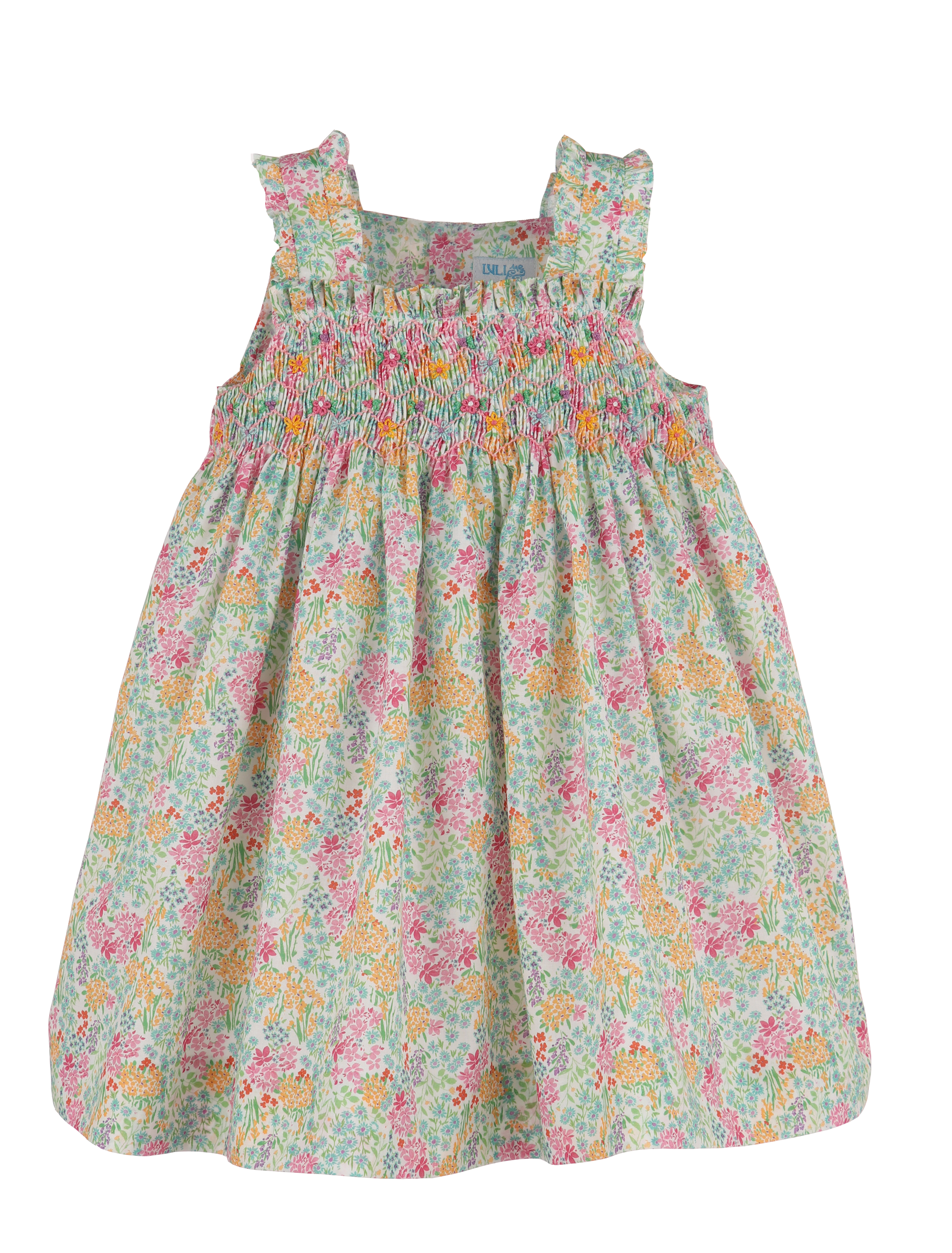 Garden Smocked Ruffle Dress