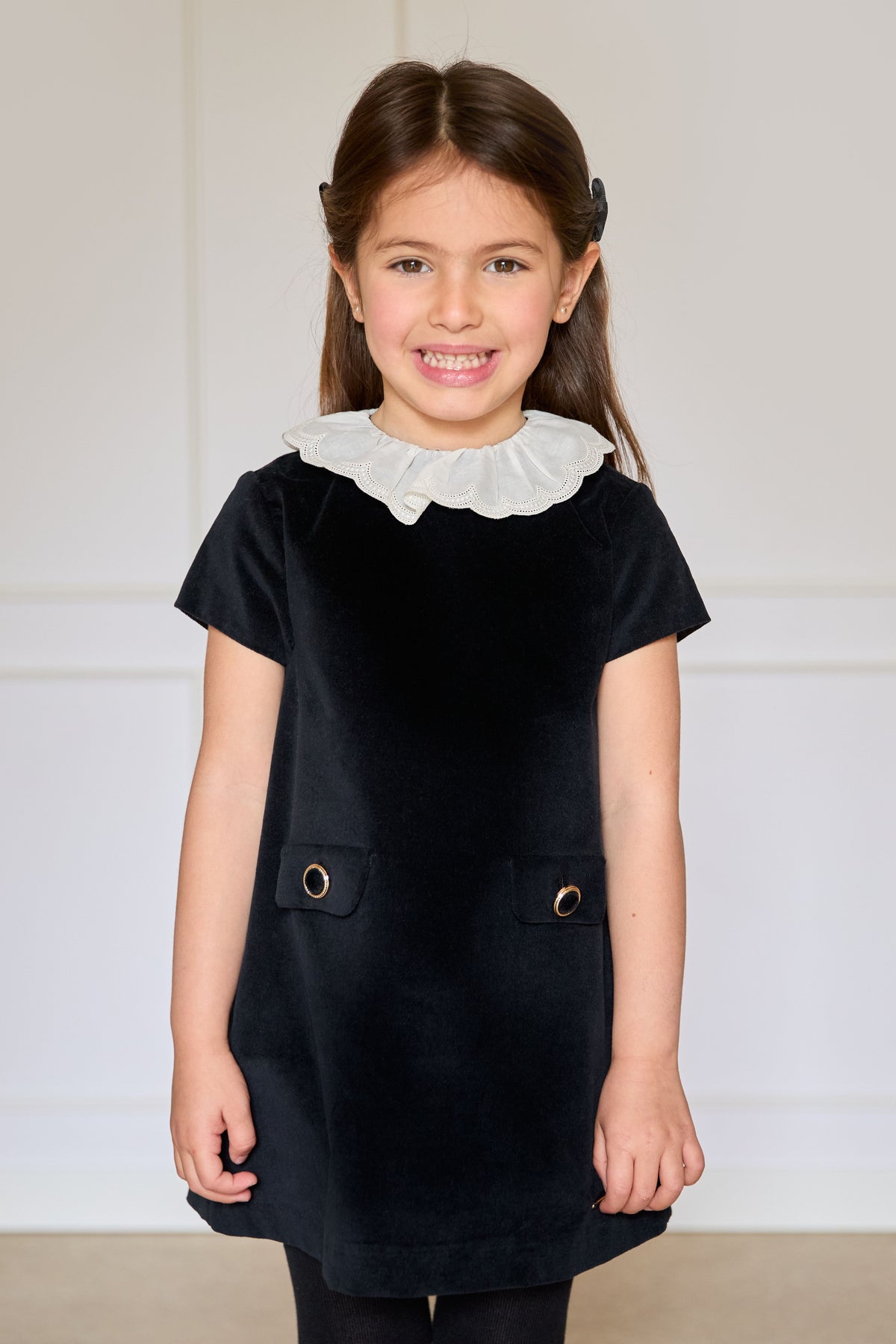 Black velvet dress