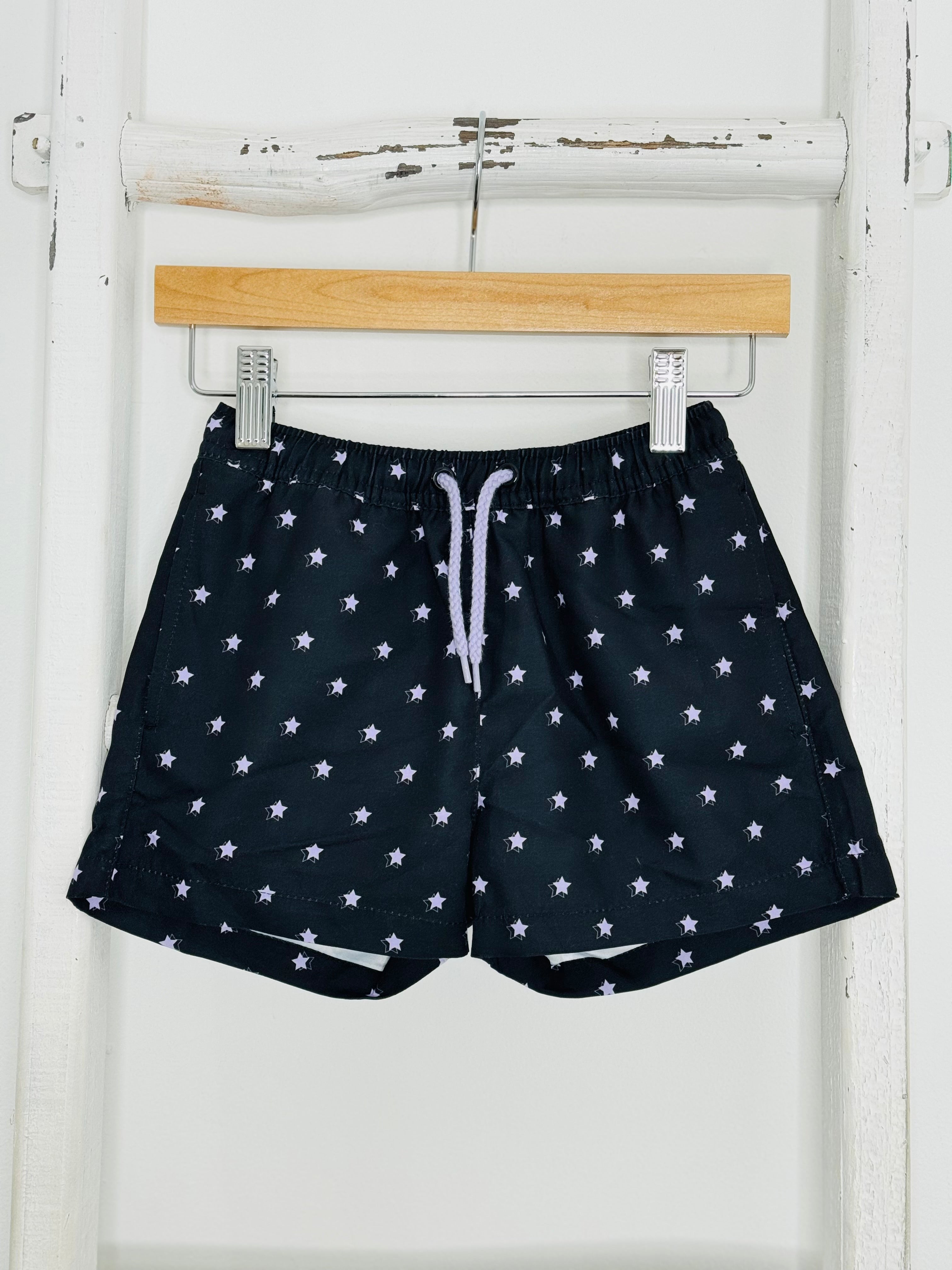 Black & Star Swimming Trunks