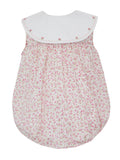 Floral Bubble with White Round Collar
