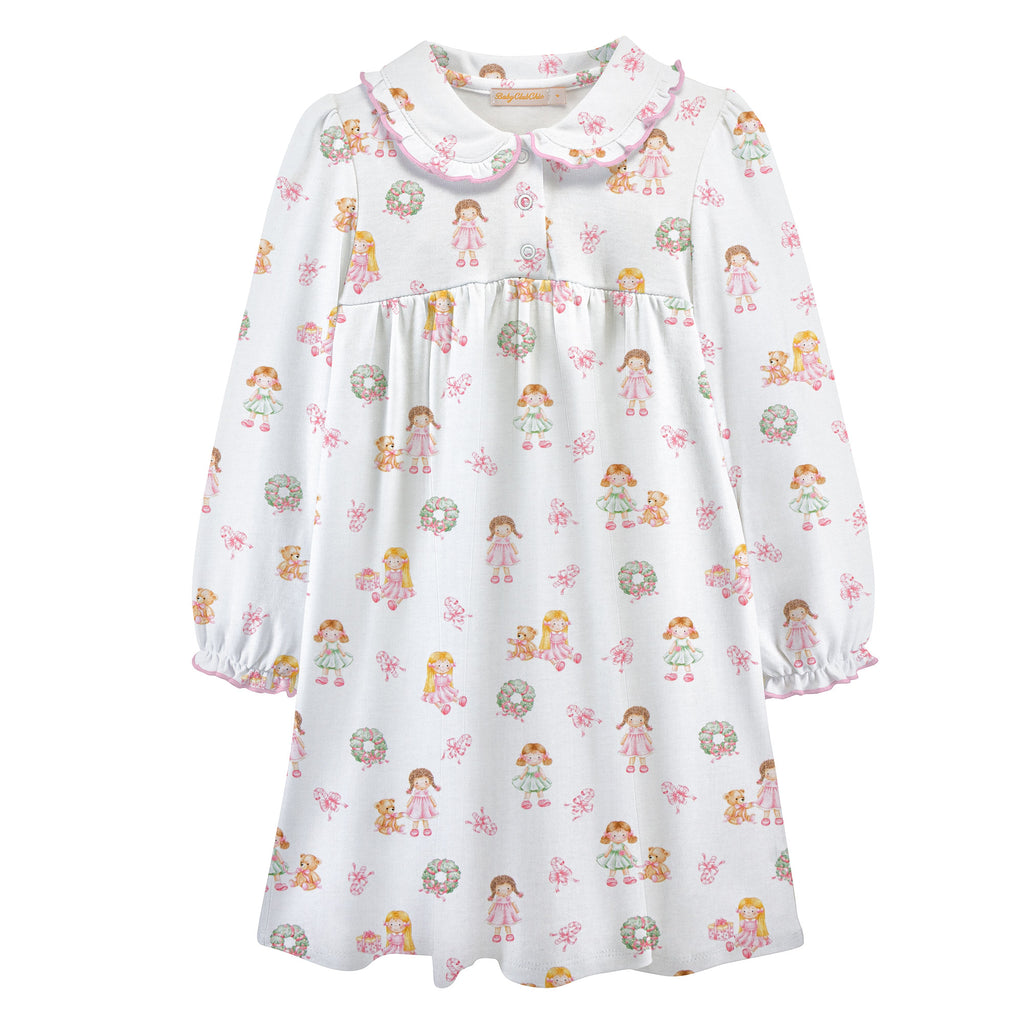 Sweet Holiday Dolls Scalloped Gown