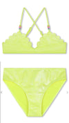 Neon Yellow Beaded Swimsuit