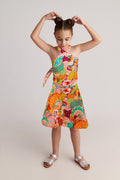 Fun Paisley Open Back Dress