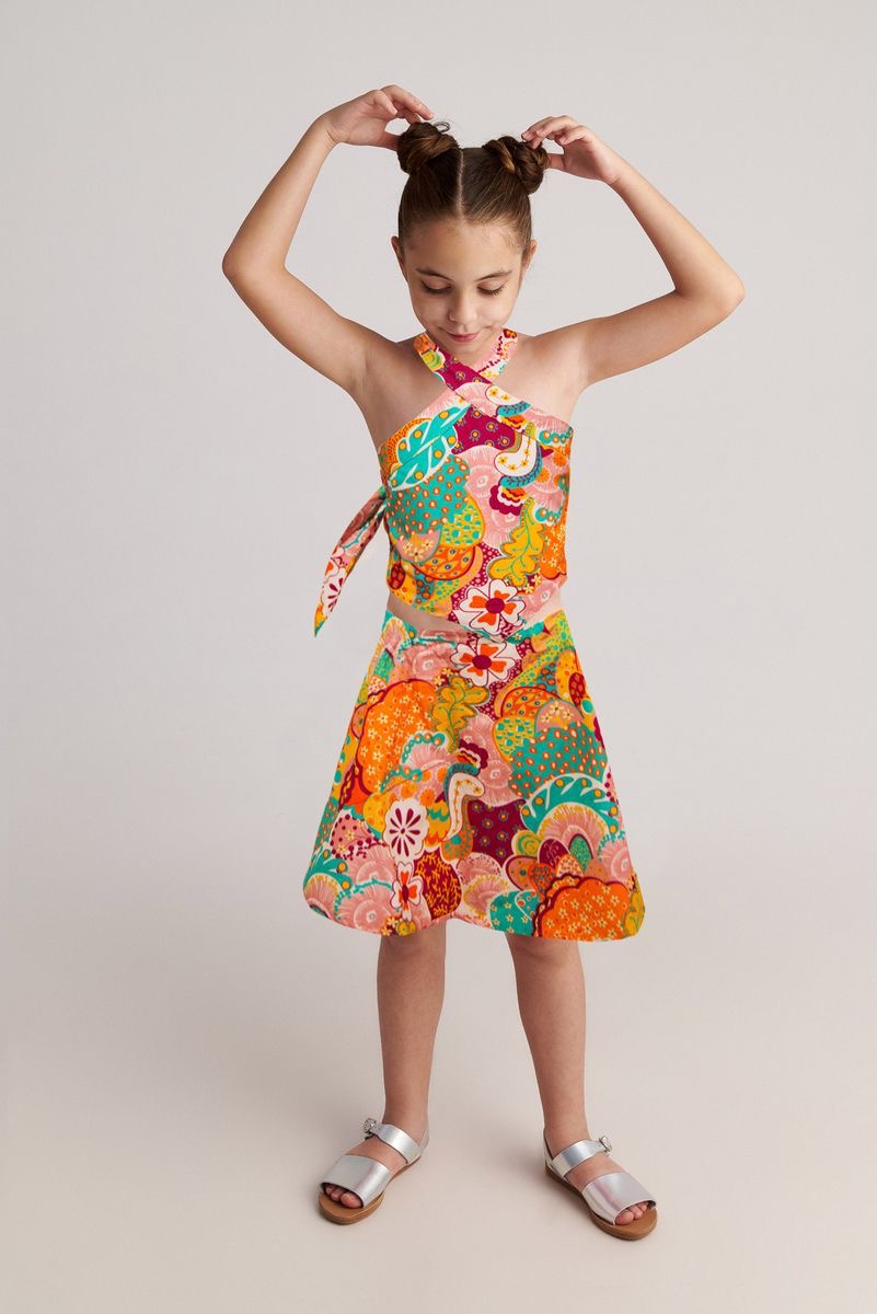 Fun Paisley Open Back Dress