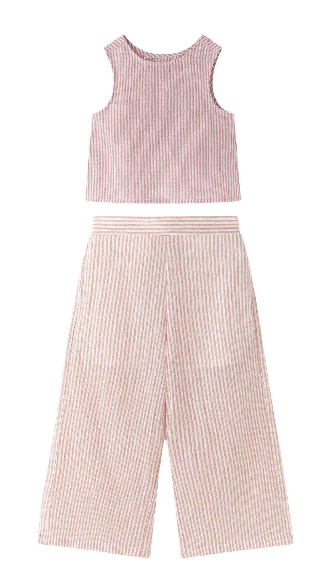 Mauve Stripes Pant Set