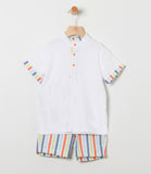 Multi Stripes Polo Set