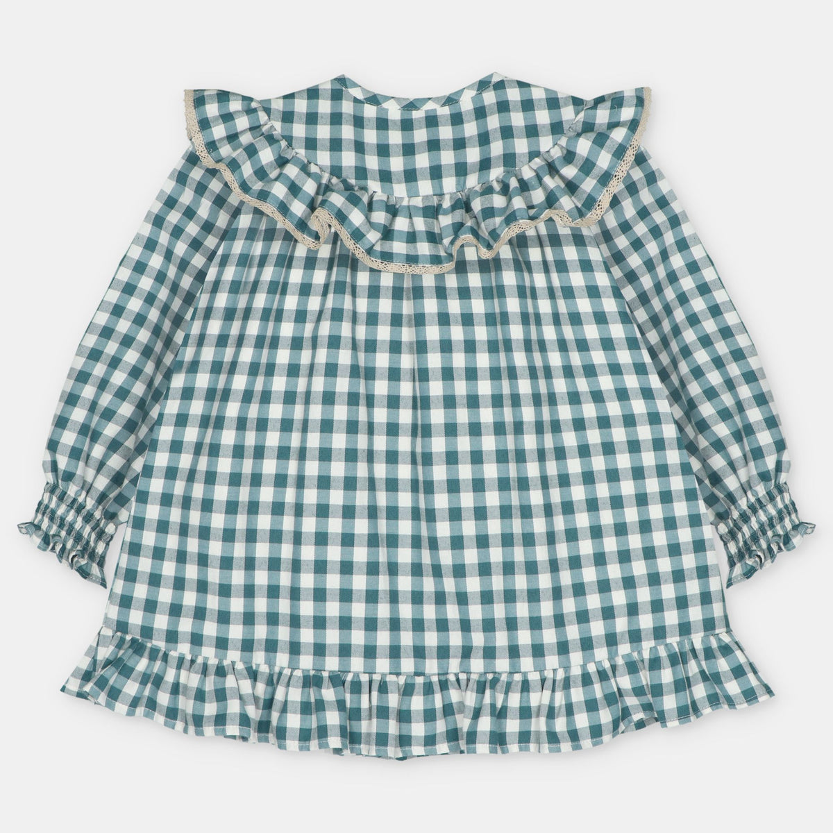 Ghingham Teal Dress