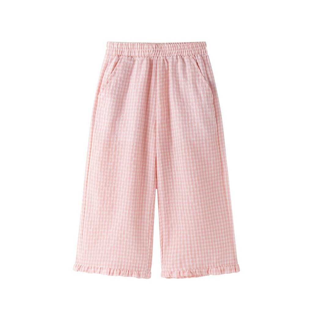 Coral Vichy Pant Set