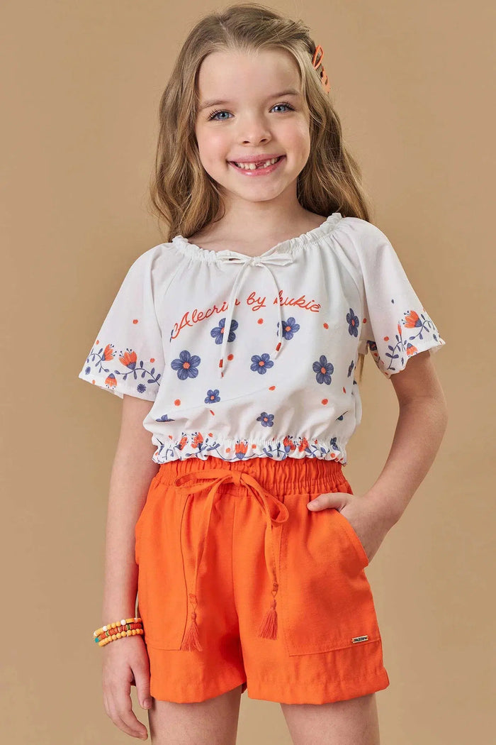 Orange and Purple Flower Set