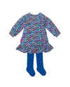 Multicolor Heart Dress with Tights